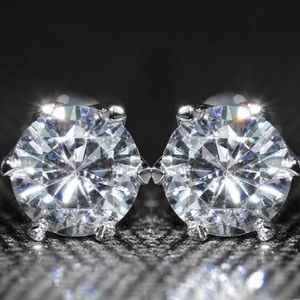 💗 Hypoallergenic Stainless Steel Crystal Earrings 10mm NEW